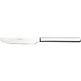Bettina dinner knife, monobloc knife with serrated blades, stainless steel, mirror polished, chrome silver, 12 pieces