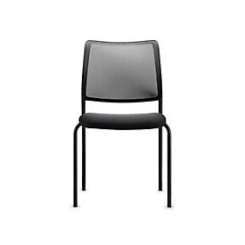 Bezoekersstoel to-sync meet mesh, zonder armleuningen, gazen rugleuning, gestoffeerde zitting, stapelbaar, zwart