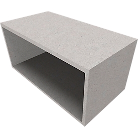 Bibliothèque étagère SOLUS PLAY, 1 HC, l. 800 x P 420 x H 374 mm, gris céramique
