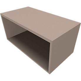 Bibliothèque étagère SOLUS PLAY, 1 HC, l. 800 x P 420 x H 374 mm, gris pierre