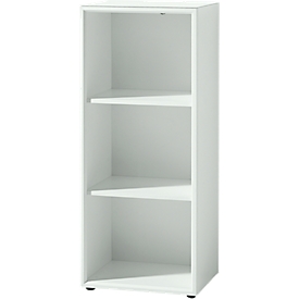 Bibliothèque étagères MONTERIA, 3 HC, panneau de particules, l. 400 x P 370 x H 1200 mm, blanc