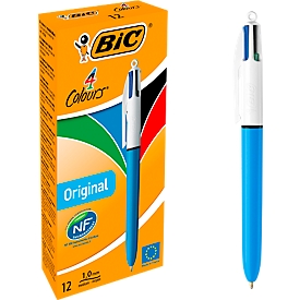 BIC 4 Colours Original four-color ballpoint pen with 1.0 mm tip, 1 piece