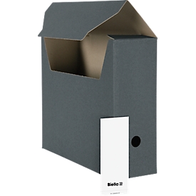 Biella archive box for self-assembly A4, dark grey, 10 pieces