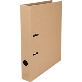 Biella binder Minimal Design, A4, spine width 40 mm, lever arch mechanism, grip hole, cardboard, brown