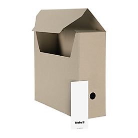 Biella boîte d'archive à monter A4, beige, 10 pièces