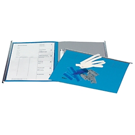 Biella dossiers suspendus avec répertoire Original dossier personnel, A4 25 cm, bleu