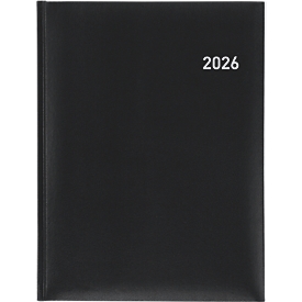 Biella Geschäftsagenda Orario 2026, Kunstleder, 1W/2S, 17,8x23,5 cm, FSC Mix 70%, schwarz, 144 Seiten