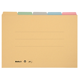 Biella register folder A4 set of 5 folders coloured