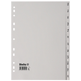 Biella répertoire en PP gris A4, Dez. - Jan, allemand