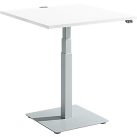 Bijzettafel FLEXXAS - elektrisch in hoogte verstelbaar - ergonomisch - B 800 x H 635-1285 mm - wit - ons merk Schäfer Shop Select