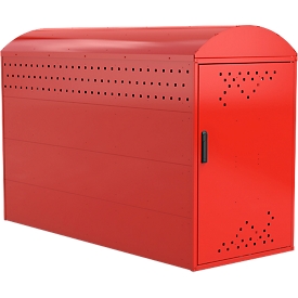 BikeBox 1 B bike rack with domed roof, traffic red RAL 3020