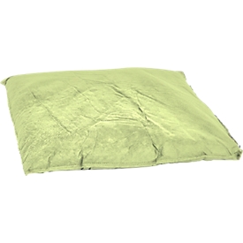 Bindemittel Saugkissen, mit Flockenfüllung, besonders chemikalienbindend, L 800 x B 600 mm, gelb, 4 Stück