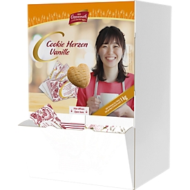 Biscuits Coppenrath Cookie Herzen Vanille, biscuits tendres à la vanille, 200 pcs, 1 kg