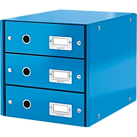 Bloc à 3 tiroirs Click + Store LEITZ®, en carton, bleu