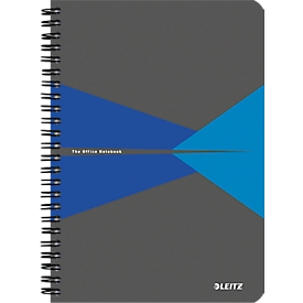 Bloc collège Office 449800 LEITZ®, format A5, PP, quadrillé, bleu
