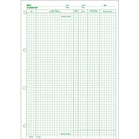 Bloc de mesures et de devis 5 mm sans couverture