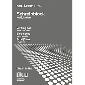 Bloc de notas Schäfer Shop Pure, formato A4, cuadrado, 10 p., blanco