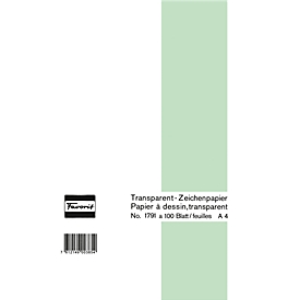 Bloc de papier à dessiner transparent Favorit, A4, 100 feuilles
