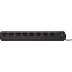 Bloc multiprise Primera-Line, 8 prises, noir/blanc
