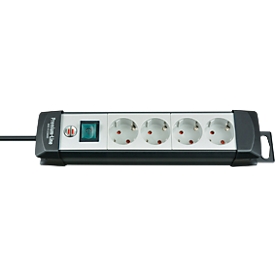 Bloc multiprises Packpool, 4 bornes, avec interrupteur de sécurité, câble d'alimentation 1,8 m