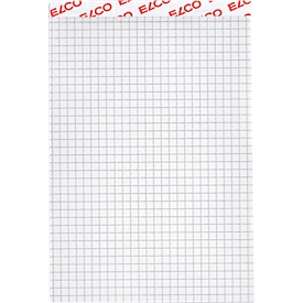 Bloc-notes ELCO, quadrillé avec interlignes de 4 mm, format A6, 100 feuilles, blanc