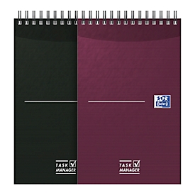 Bloc-notes Oxford Essentials Task Manager, 70 feuilles, 125×200mm, Optik Paper®, reliure à double spirale, assorti. couleurs, assorti, 5 pcs.