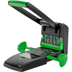 Block punch NOVUS B 2200 re+new, for 2 &amp; 4 hole punching, up to 200 sheets, auto paper stop, DIN locking, full metal &amp; recycled plastic
