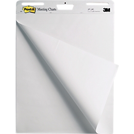 Blocs de reuniones Post-it®, 2 blocs de 30 hojas, blanco