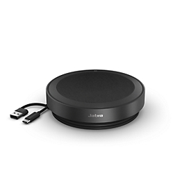 Bluetooth handsfree Jabra SPEAK2 75, draagbaar, tot 4 gebruikers, tot 30 m, tot 32 uur, 4 microfoons, USB-A/USB-C, UC-geoptimaliseerd, donkergrijs