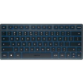 Bluetooth Tastatur Cherry KW 7100 Mini BT Slate Blue, Multi-Device, kompaktes Format, inkl. Transporttasche