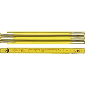 BMI Gliedermaßstab, 2m Länge, Buche, gelb, EG III Genauigkeit, Breite 16mm