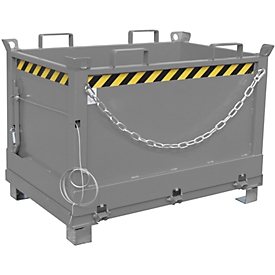 Bodemklepcontainer FB 500, L 800 x B 1200 x H 860 mm, grijs