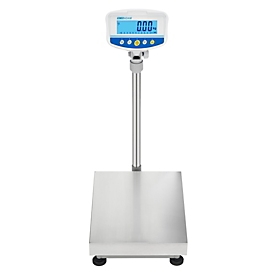 Boden-Kontrollwaage ae Adam GFK-S 150, ungeeicht, Ablesbarkeit 10 g/Wägebereich bis 150 kg, RS-232, Netzbetrieb, Plattform B 400 x T 500 mm