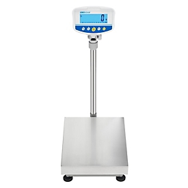 Boden-Kontrollwaage ae ADAM GFK-S 75, ungeeicht, Ablesbarkeit 5 g/Wägebereich bis 75 kg, RS-232, Netzbetrieb, Plattform B 400 x T 500 mm