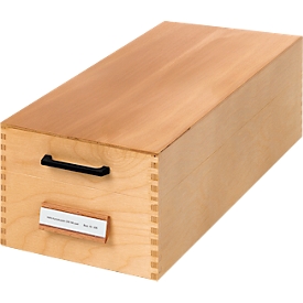 Boîte à fiches en bois HAN, format A6, 1000-1500 fiches