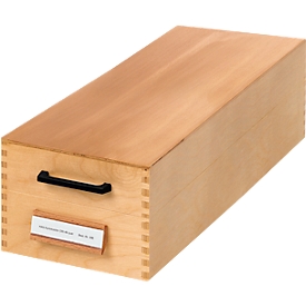 Boîte à fiches en bois HAN, format A7, 1000-1500 fiches