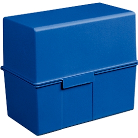 Boîte à fiches HAN, plastique, format A6 paysage, bleu