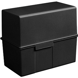 Boîte à fiches HAN, plastique, format A6 paysage, noir