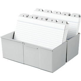 Boîte à fiches HAN, plastique, format A7 paysage, gris