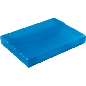 Boîte collectrice EICHNER, ultra-large, fermeture à patte rentrante, polypropylène, bleu transparent