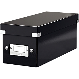 Boîte de rangement Click + Store LEITZ®, en carton, type CD, noir