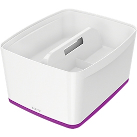 Boîte de rangement Leitz MyBox, DIN A4, pour les ustensiles, blanc/violet