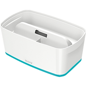 Boîte de rangement Leitz MyBox, DIN A5, pour les ustensiles, blanc/bleu glacé