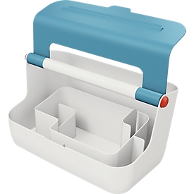 Boîte de rangement mobile Cosy Leitz®, poignée de transport et couvercle, jusqu'au format A4, bleu