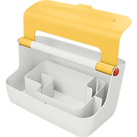 Boîte de rangement mobile Cosy Leitz®, poignée de transport et couvercle, jusqu'au format A4, jaune