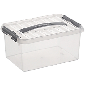 Boîte de rangement Sunware Q-line - couvercle avec poignée - L 300 x L 200 x H 140 mm - 6 l