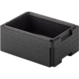 Boîte isolante EPP pour récipients isolants, 8 l, avec poignée, empilable, L 370 x l 270 x H 147 mm, noir