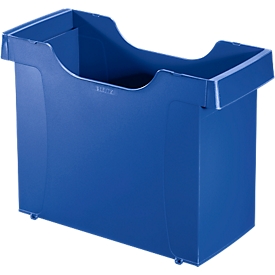Boîte pour dossiers suspendus Uni-Box Plus Leitz 1908, format A4, pour env. 20 dossiers suspendus, poignées encastrées, bleu