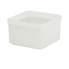 Boîte rectangulaire multi-usages avec couvercle, 500 ml, L 103 x l. 103 x H 64 mm