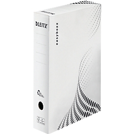 Boîtes d'archives easyboxx - en carton recyclé - dos 80 mm - blanc - 25 pièces